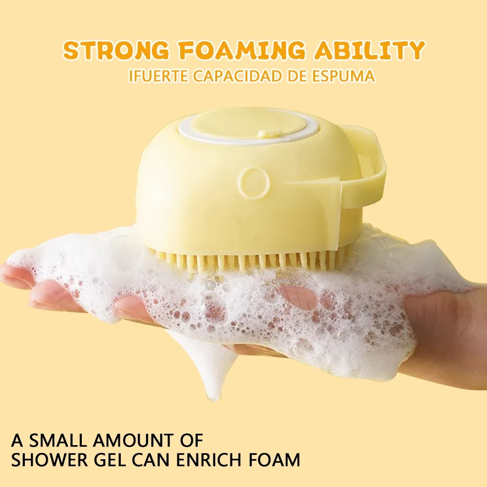 Cepillo de baño para perros, champú de silicona para mascotas, jabón, depurador para perros, masaje para gatos, peine de lavado, cepillo de limpieza para cachorros de goma suave