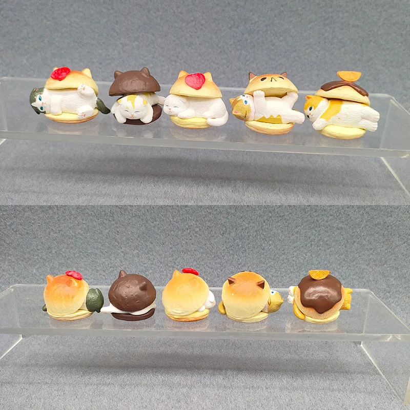 Caja ciega de gato hamburguesa, figura de acción de gatos, modelo de juguete, adornos de decoración, regalos de cumpleaños - imagen 2