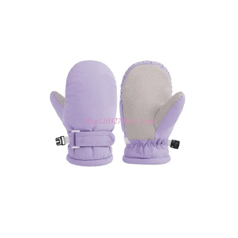 Guantes forrados felpa impermeables bebé – Antideslizantes nieve - imagen 4