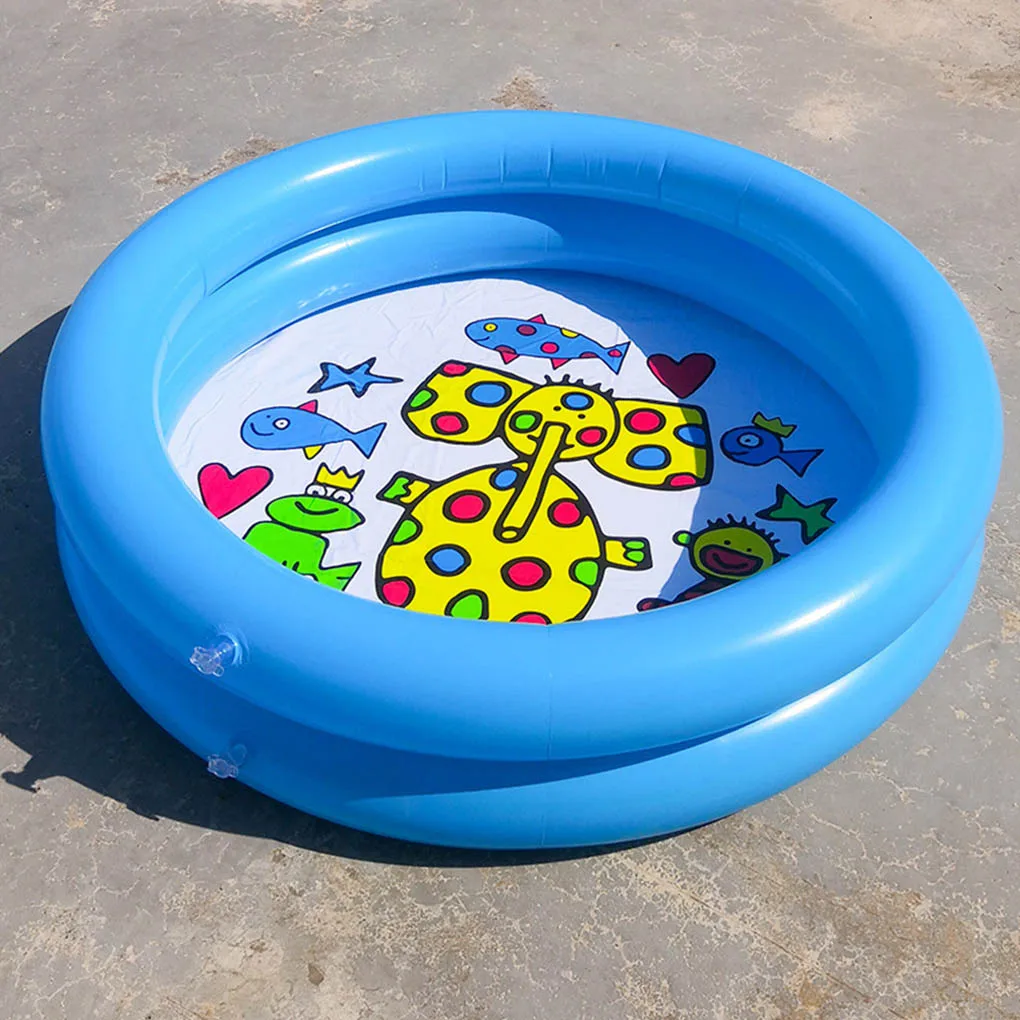 1 unidad de piscina de 65x65cm para bebés, juguetes acuáticos de verano para niños, bañera inflable, piscina redonda con estampado de animales encantadores