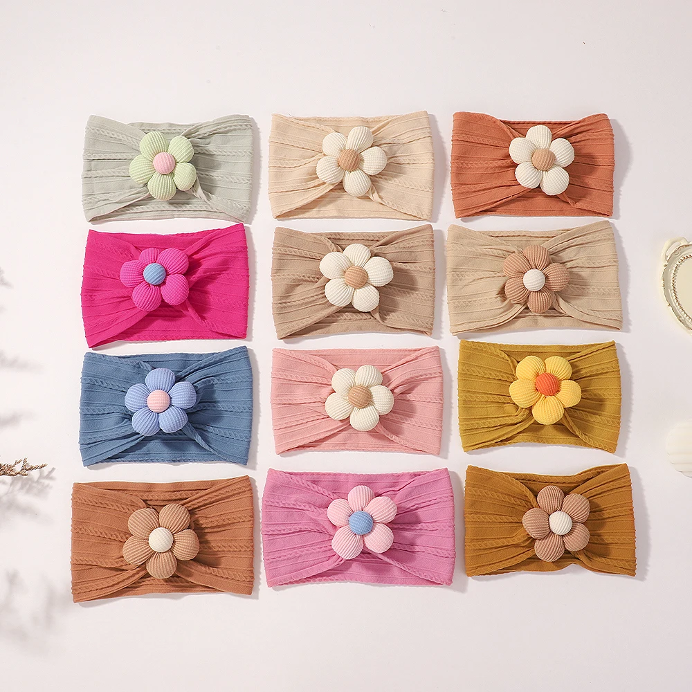 Diadema bebé floral elástica para recién nacido – Suave y cómoda - imagen 2