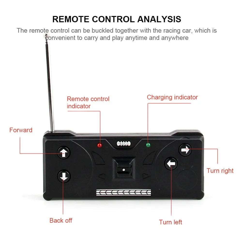 Mini 1 Juego de Coke Can coche velocidad RC Radio Control remoto Micro coche de carreras juguetes para niños regalos - imagen 2