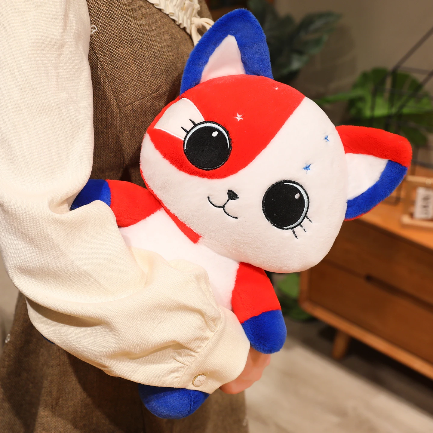 Almohada de felpa gato suave para niños – Cojín sofá y juguete - imagen 2