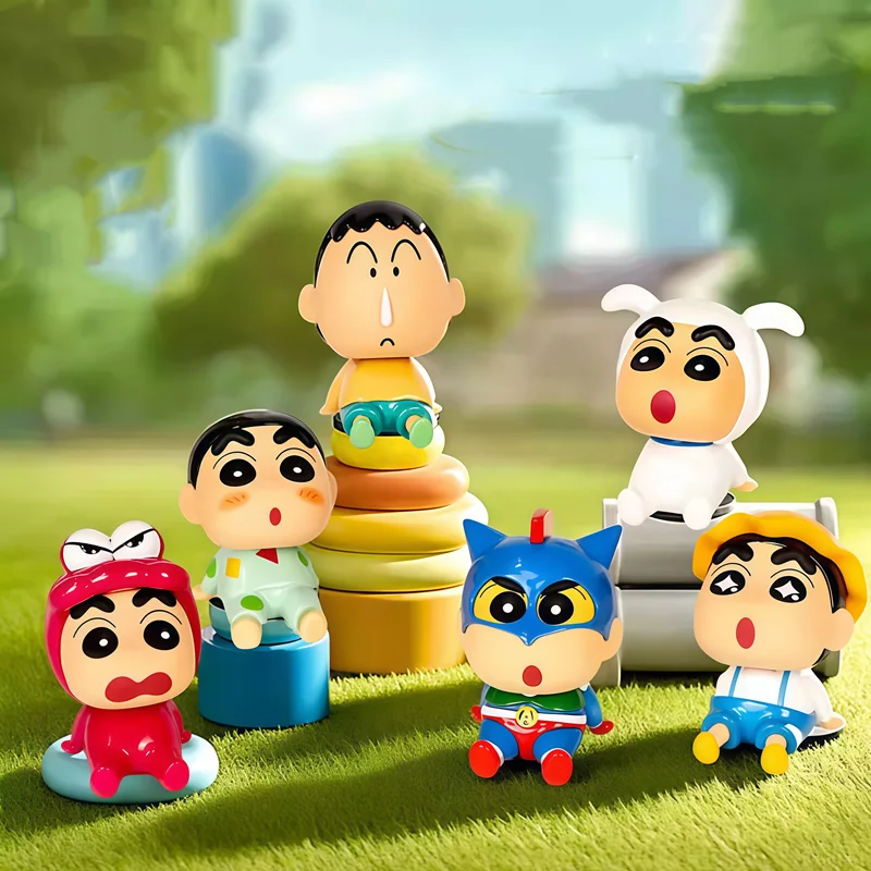 Crayon Shin-chan acción Kamen Bochan Nohara Shiro figura de Anime serie fila y asiento caja ciega juguete decoración escritorio regalo de Navidad - imagen 3