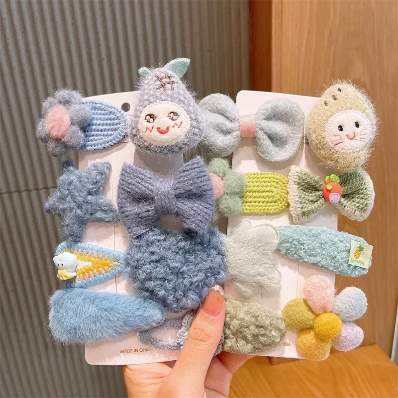 Pinzas de pelo de felpa para niños – Diseño suave y divertido