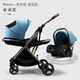 Blue W Car seat