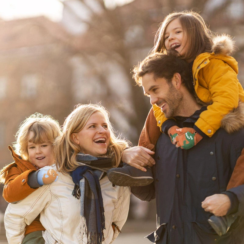 Guantes sin dedos de invierno para niños, manoplas para dedos para niños pequeños, manoplas de medio dedo convertibles de punto con solapa para edades de 5 a 10 años - imagen 2