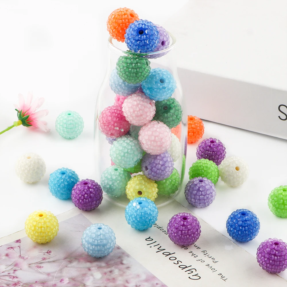 Kovict, 5 ~ 20 piezas, 20mm, escamas de pescado transparentes, cuentas acrílicas de Color sólido, pulseras DIY, llavero, bolígrafo, accesorios para fabricación de joyas - imagen 3