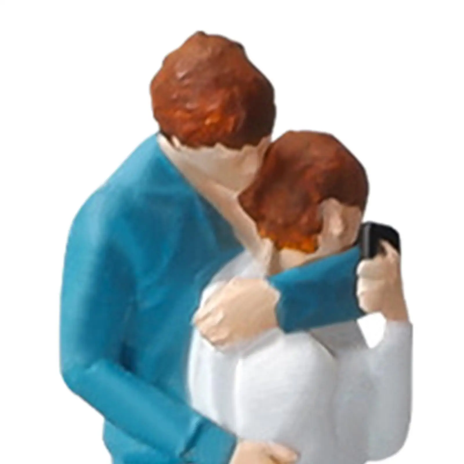 1/64 Scale Diorama Figure Doll House Decoration DIY Projects Resin Handpainted Street People Model for Adults Gifts Kids