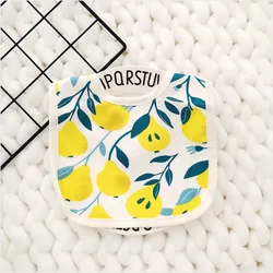 Babero algodón bebé con estampado de frutas – Pañuelo eructar
