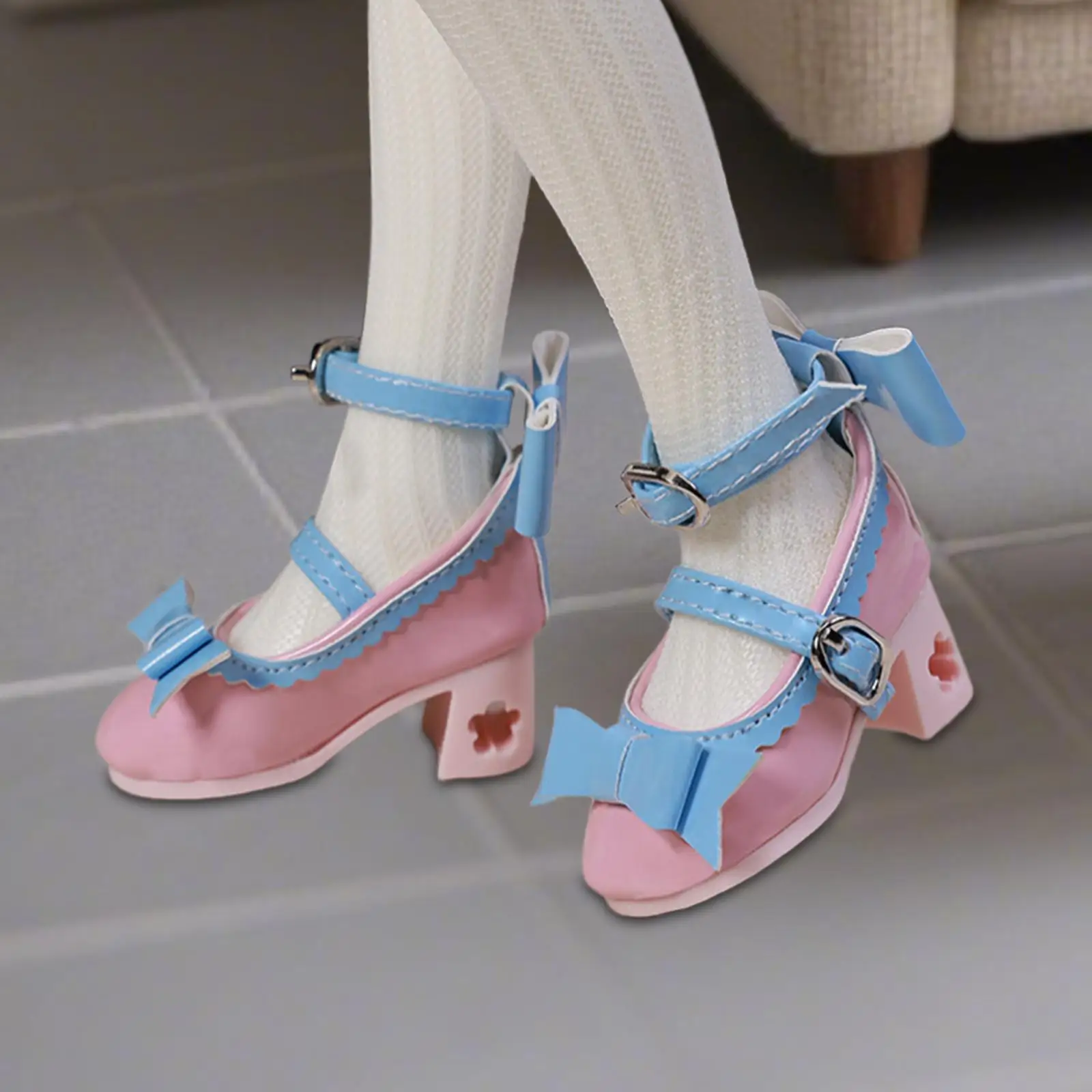 Zapatos de muñeca para baile con lazo y vestido, accesorios disfraz - imagen 4