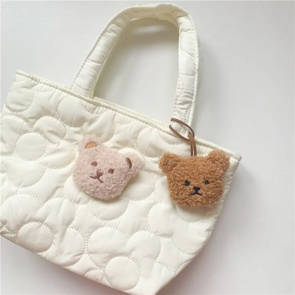 Llaveros con etiqueta de nombre para niños, colgante de oso de dibujos animados, decoración Kawaii, bolso, accesorios de baratija de coche - imagen 4