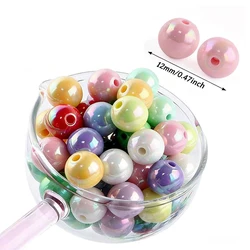 Cuentas de acrílico 12mm brillantes para joyería DIY