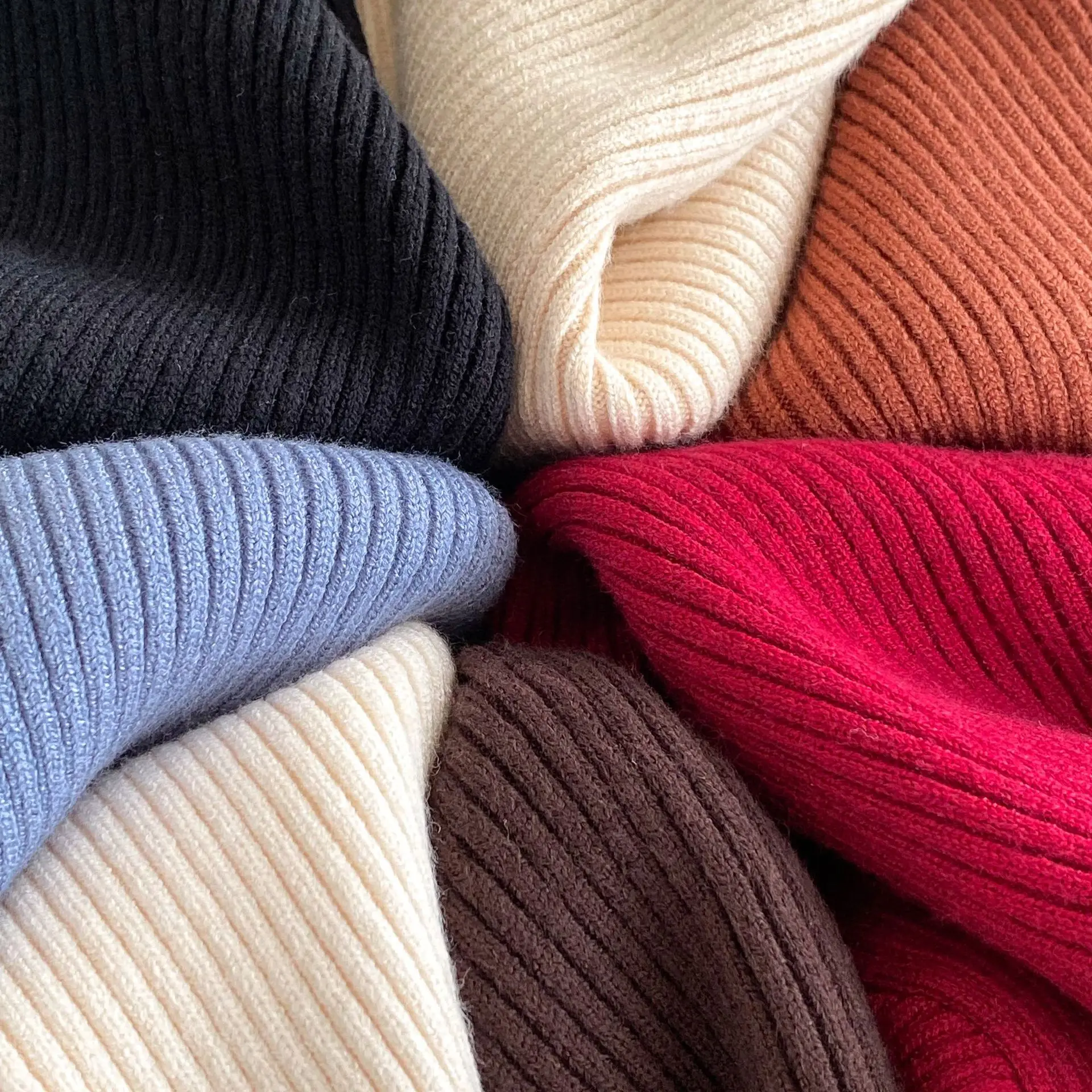 2025 nuevo suéter de fondo de Color sólido para niñas 1-6Y jersey de punto con cuello de hoja de loto para niños Tops básicos ropa para niños - imagen 4