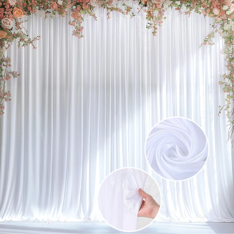 Barra de cortina transparente de gasa blanca con bolsillo, textura suave y sedosa, cortina transparente para ventana, Panel de filtrado de luz para sala de estar y dormitorio - imagen 5