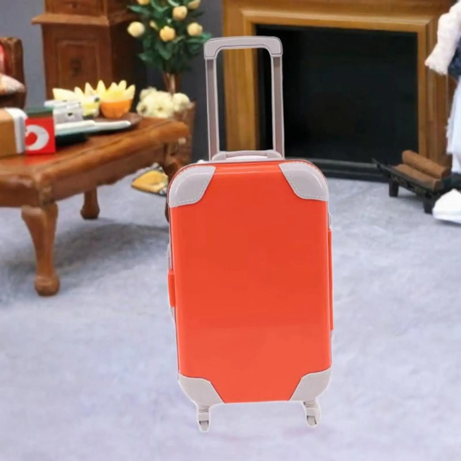 Girl Doll Accessory Suitcase Mini Travel Suitcase DIY Dress up Doll Toy for 18 inch Doll