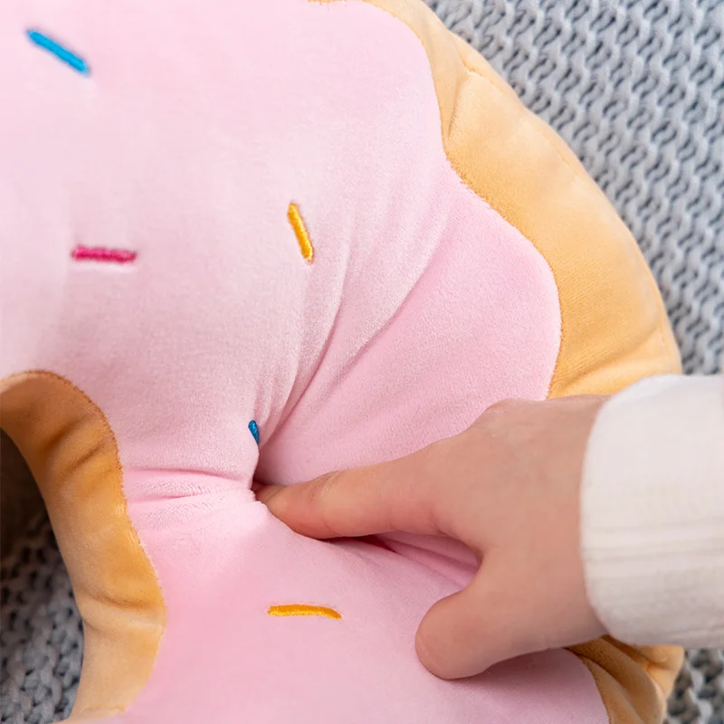 Almohada de peluche donut kawaii de felpa suave para niños - imagen 5
