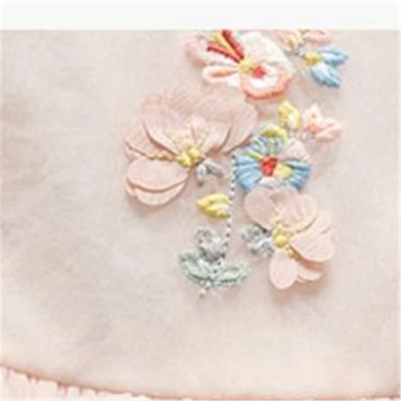 Vestido princesa bordado para niña – Verano sin mangas - imagen 2