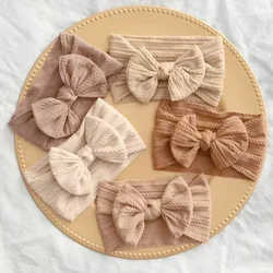 Diadema elástica de punto para bebé con turbante y lazo
