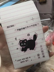 10 unidades por paquete, soporte para sesión fotográfica Kawaii Black Cat de 3 pulgadas, bolsa de almacenamiento de sobres para tarjetas fotográficas, bolsa de recogida de papel, papelería escolar