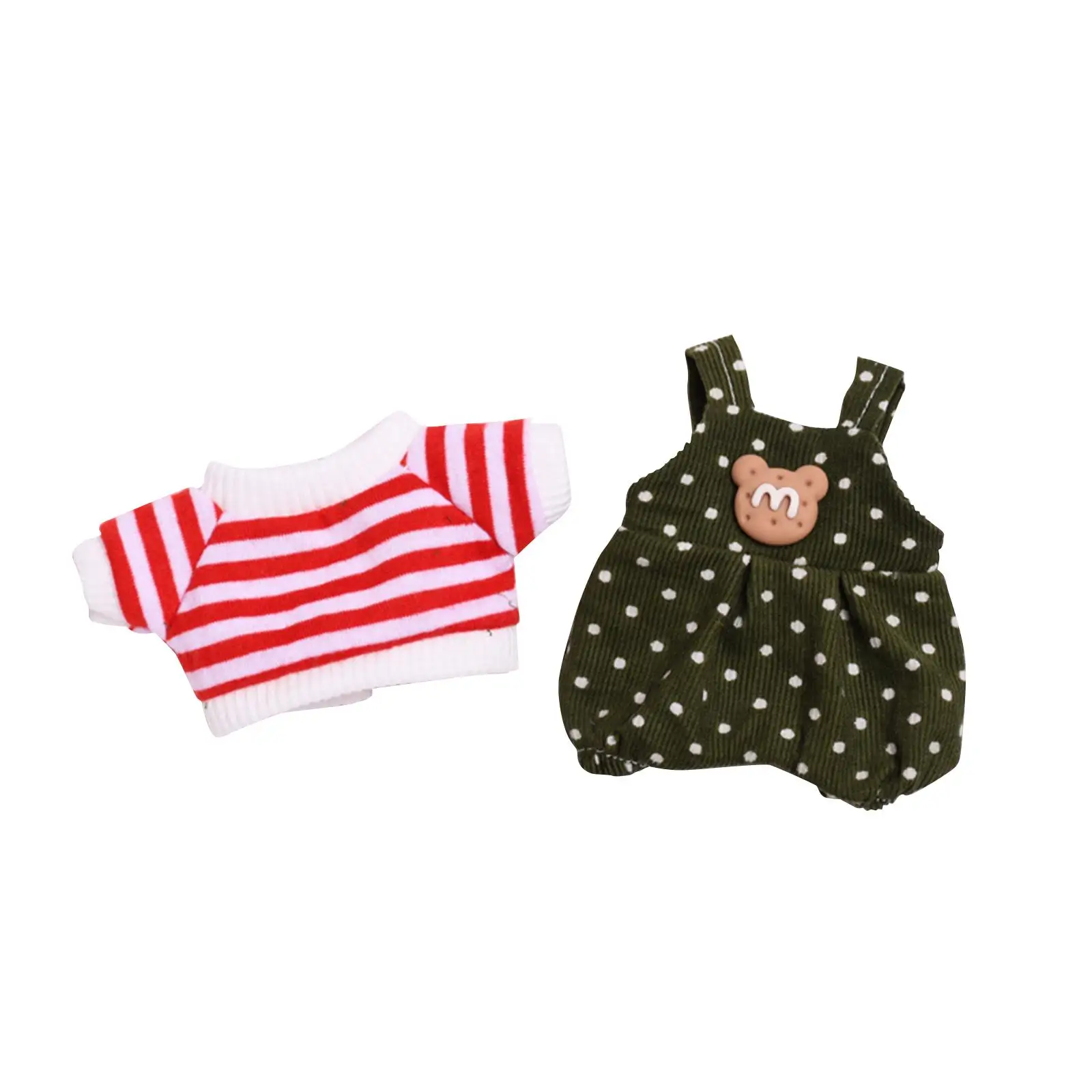 Mini 6 inch Doll Clothes Adorable T Shirts Girls Gift Doll Pants Outifits Doll Clothes for Pendant Doll Age 5-7 8-10 Kids
