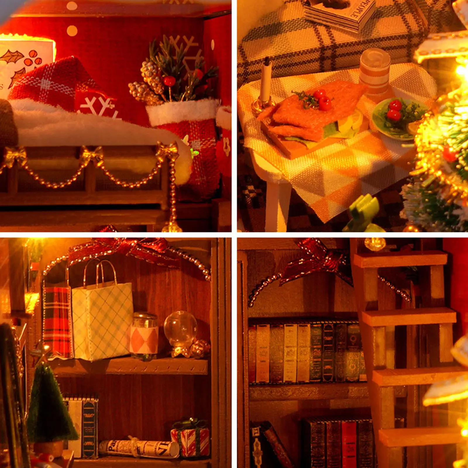 DIY Book Kit Miniature Dollhouse Kits for Boy Girls Family Adults