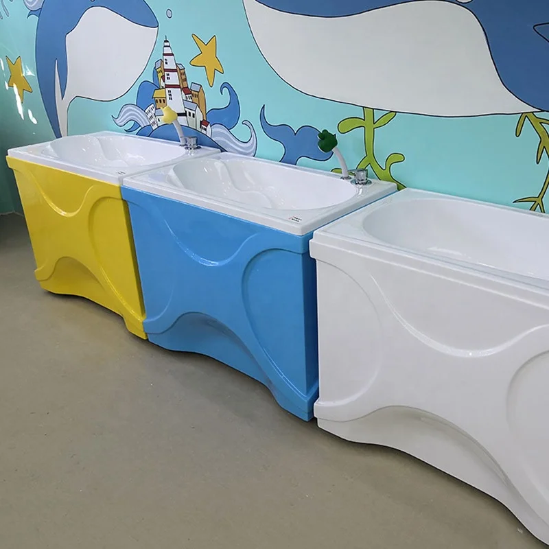 Bañera acrílica de alta calidad para bebé con grifo escurridor, almacenamiento para bebés maternos/aplicación hospitalaria al por mayor de naatorio