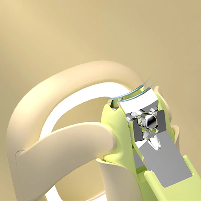 Cortauñas para bebés con luz Led brillante, cortaúñas de acero inoxidable con lupa, artículos para el cuidado de bebés, carga Usb - imagen 3