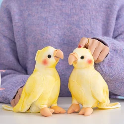 Loro de peluche amarillo suave, muñeco decorativo infantil