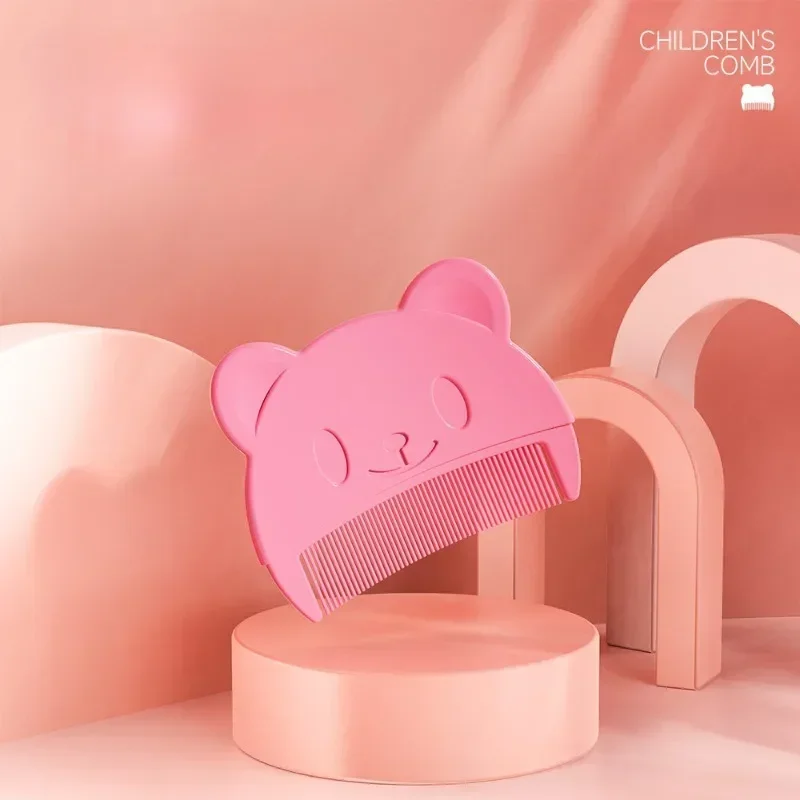 Peine de bebé de oso de dibujos animados que elimina el barro, peine de masaje para recién nacidos, cepillos para el cuidado del cabello, cepillos para jugar a la casa de princesa para niña - imagen 2
