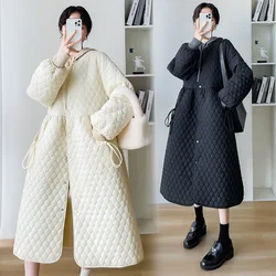 Abrigo de maternidad para mujeres embarazadas, abrigo largo fino de Color sólido para mujer, desfile de moda acolchado cálido, novedad de Otoño Invierno 2023