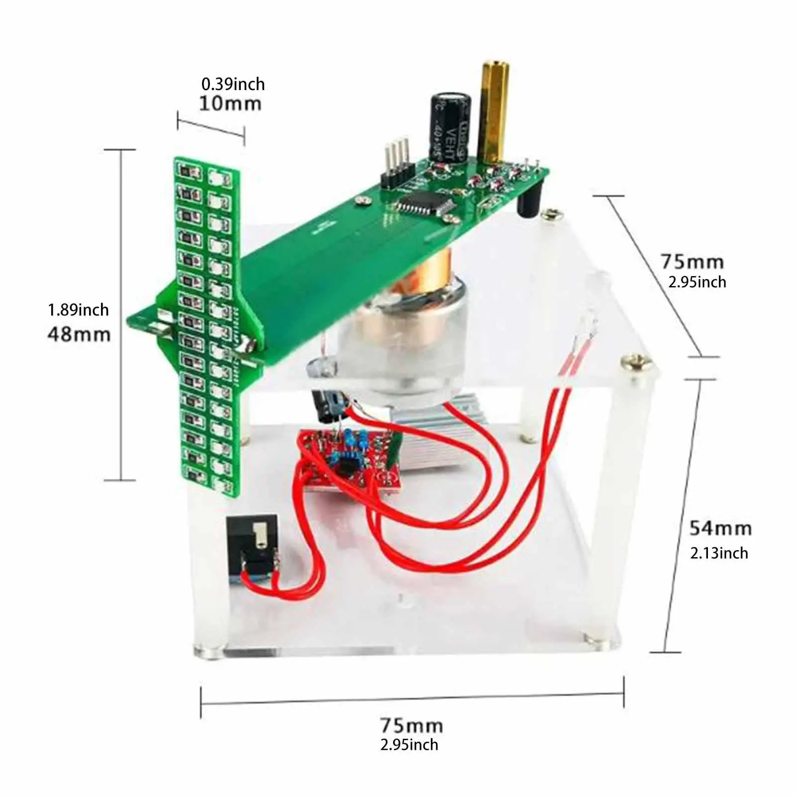 DIY Soldering Practice Kit Cross Rotating LED Display for Beginners Student