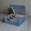 Azul forrado en gris