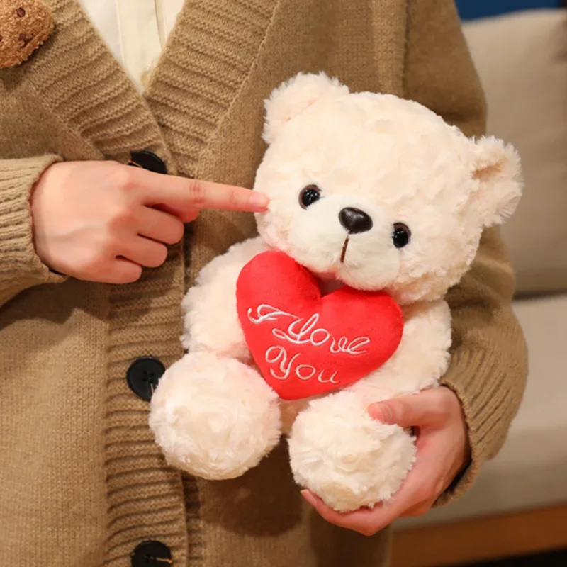 Peluche oso sentado con corazón rojo para San Valentín - imagen 4