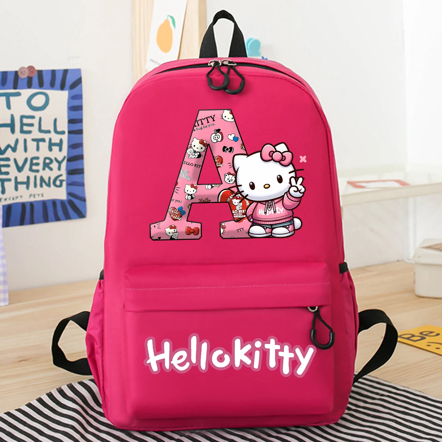 Mochila nueva de Hello Kitty, mochila escolar bonita de dibujos animados, mochila rosa de Anime para niñas, bolsas de gran capacidad para estudiantes, bolsa de almacenamiento de libros para niños, regalo