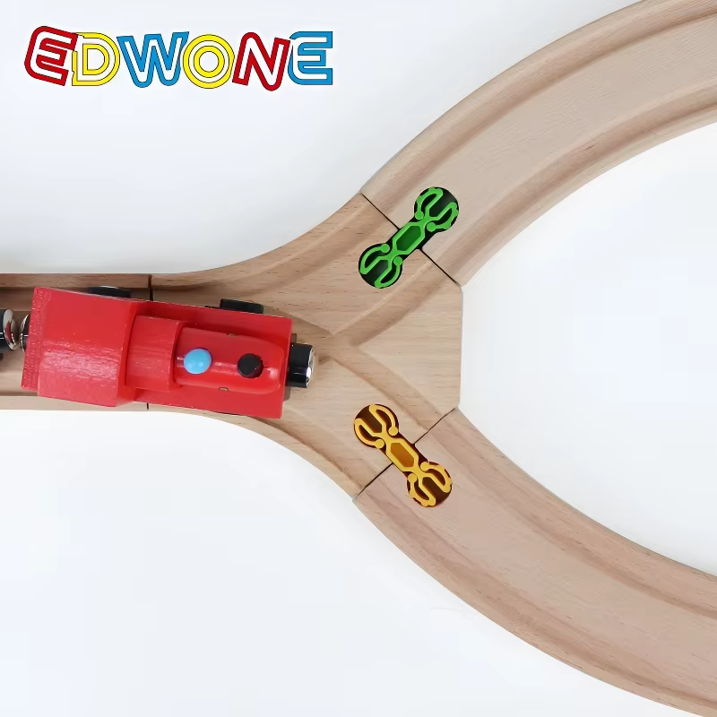 Vías de tren de madera: clips y adaptadores universales para pistas - imagen 5