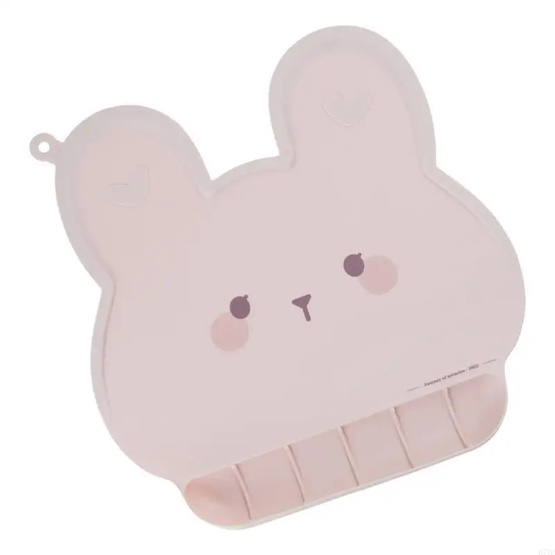 Mantel Individual silicona con forma conejo D7YD, mantel individual para cena viaje, tapete para comida reutilizable - imagen 5
