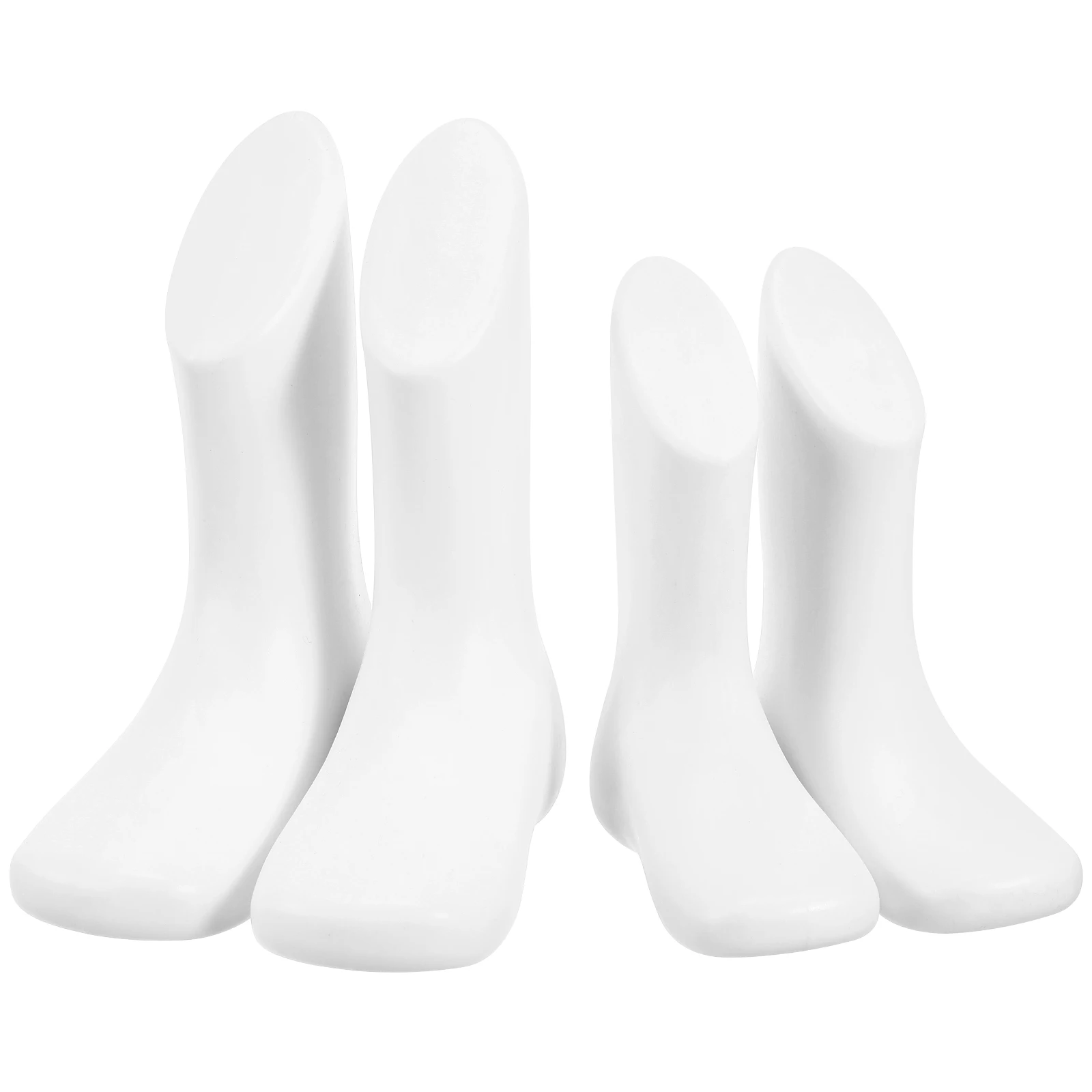 Maniquí de molde para pies para zapatos, pies al por menor, soporte ajustable, calcetines de plástico, 4 Uds.
