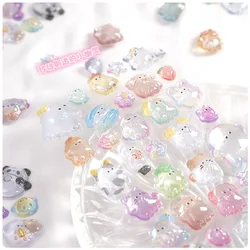 Estudiante Kawaii 3D relieve álbum de recortes pegatina gelatina dibujos animados Animal fantasma diario pegatina DIY decoración Kpop papelería pegatina