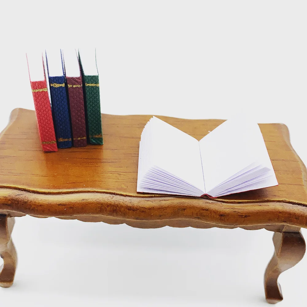 4 unids/set de regalos, escena de casa de muñecas, accesorios para fotos, muebles para casa de muñecas, Mini libro para muñecas, se puede abrir libros en miniatura - imagen 4