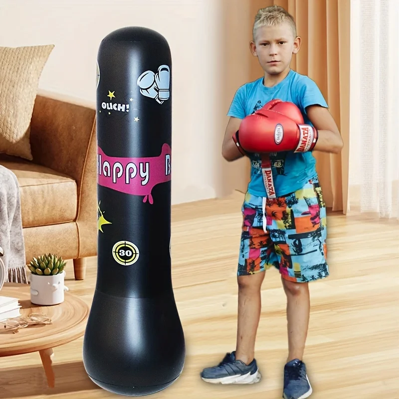 Saco de boxeo inflable Bopper para niños con acción de rebote, juguetes inflables, bolsa Bop para niños, regalos con guantes opcionales