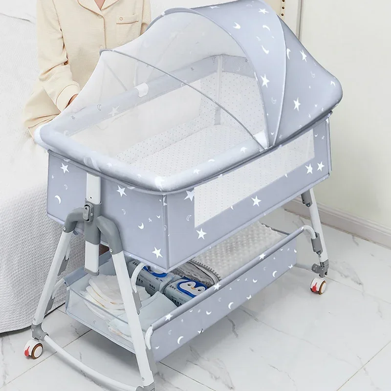 Cuna convertible de madera con cambiador y cajones - imagen 3