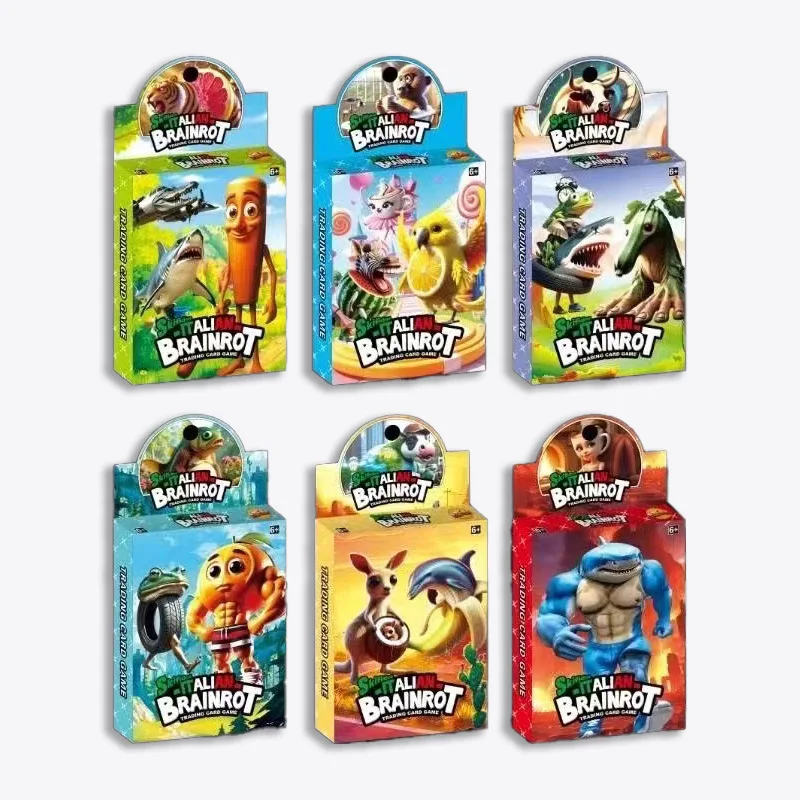 24 Uds. Tarjetas italianas Brainrot Tralalero Tralala Tungtungsahur, juego láser, tarjeta de colección, juguetes clásicos, regalos de Navidad y Halloween - imagen 3