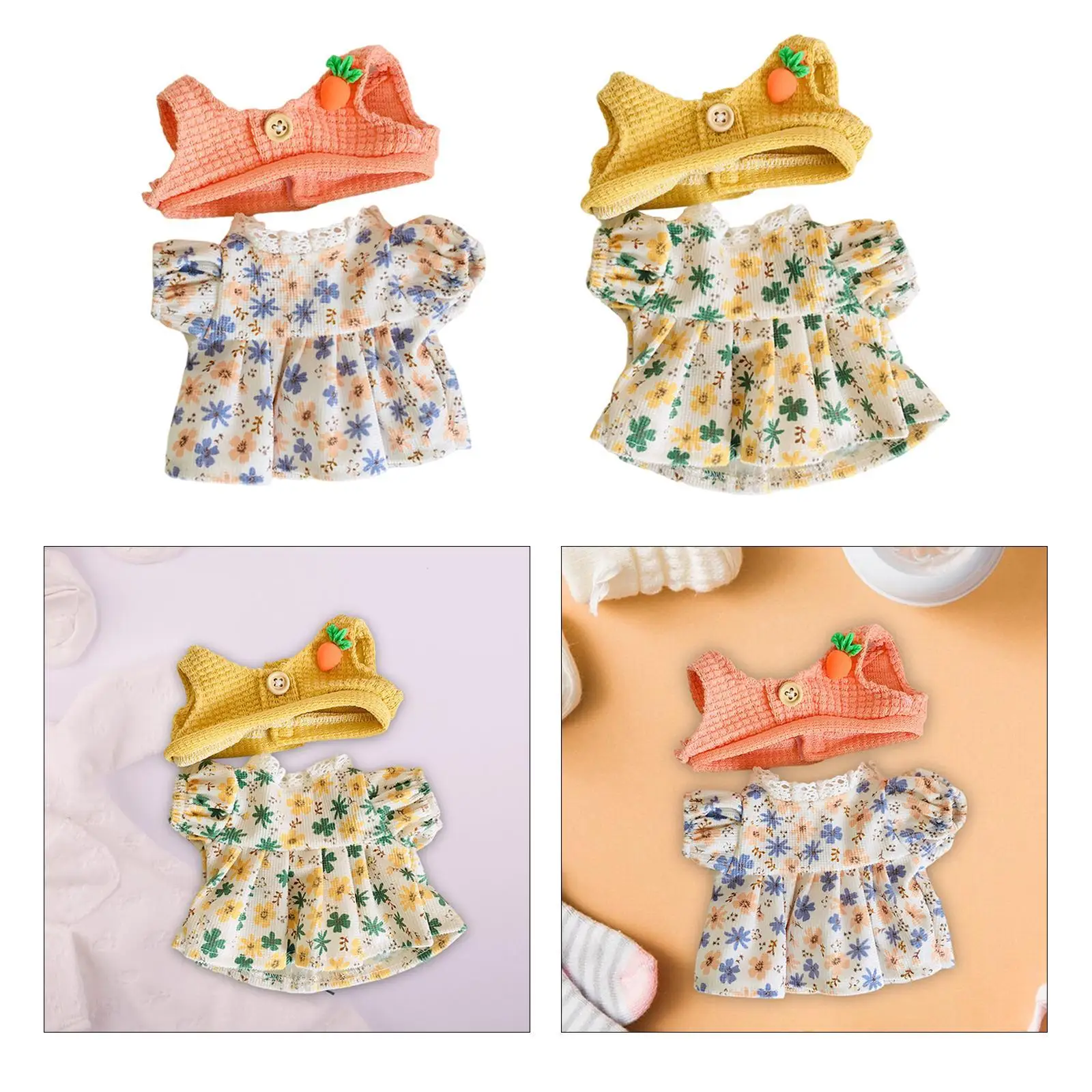 Miniature Doll Dress Set - Elegant Attire for Petite Figures