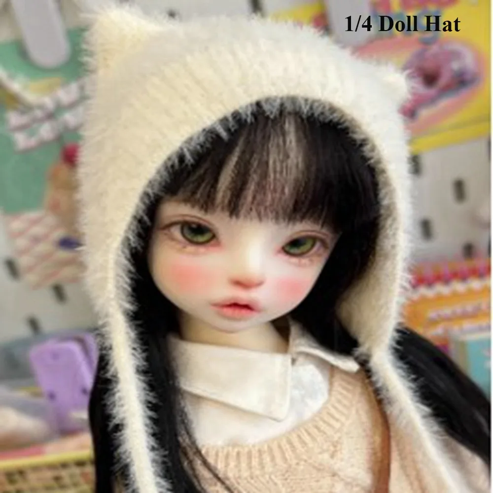 1-4 Doll White Hat
