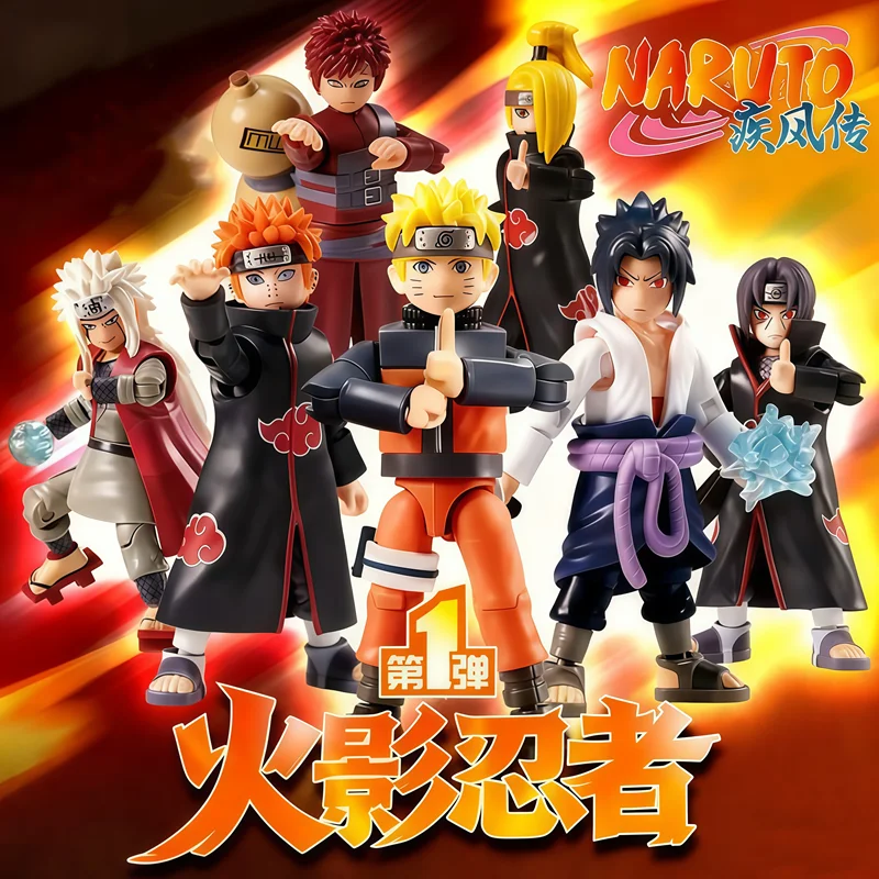 Naruto acción Uzumaki Naruto Uchiha Sasuke Uchiha Itachi Gaara Deidara figura de Anime juguetes ensamblados caja ciega ‌   Regalos de Navidad - imagen 2