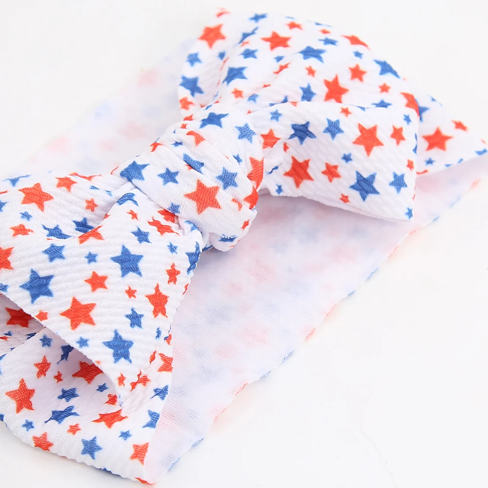 Diademas con lazo del Día de la independencia para niña, bandanas con bandera americana, diademas con lazo, accesorios para el cabello de bala para fiesta de baile, 2 unidades por lote - imagen 2