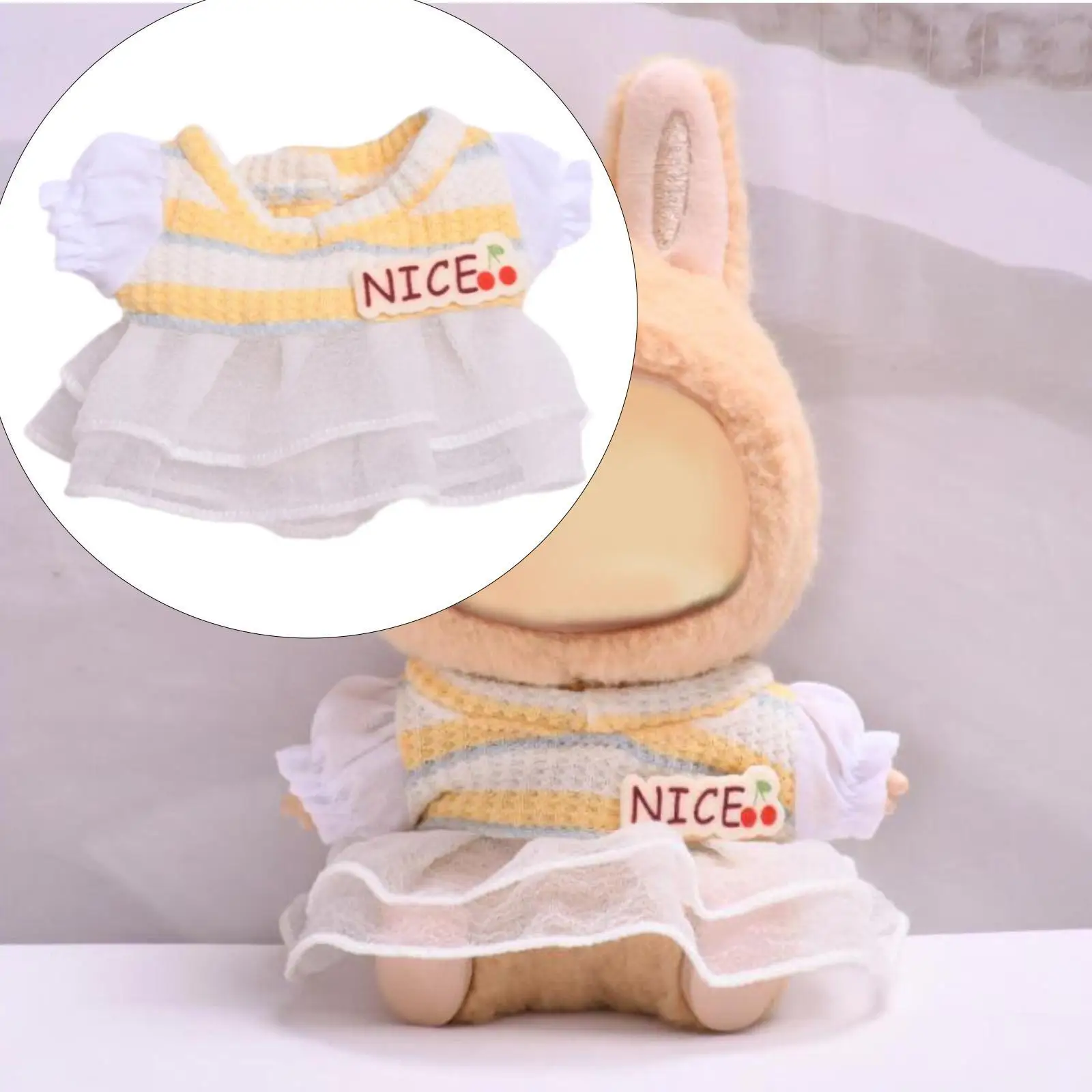 Plush Doll Clothes for 15cm 17cm Photo Props, Doll Dress,Costumes DIY Doll Clothing Fashion Cute Plush Doll Accessories