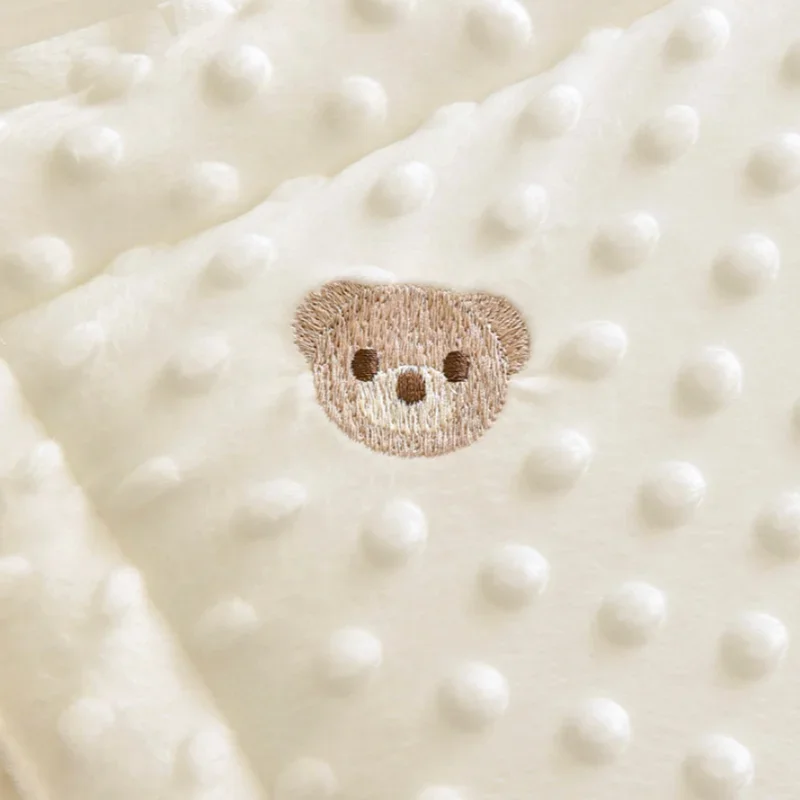 Valla para cuna de bebé, barandilla de protección para cama, parachoques grueso de algodón con dibujos animados, Protector alrededor de cuna, decoración para habitación de bebé, Color sólido - imagen 4