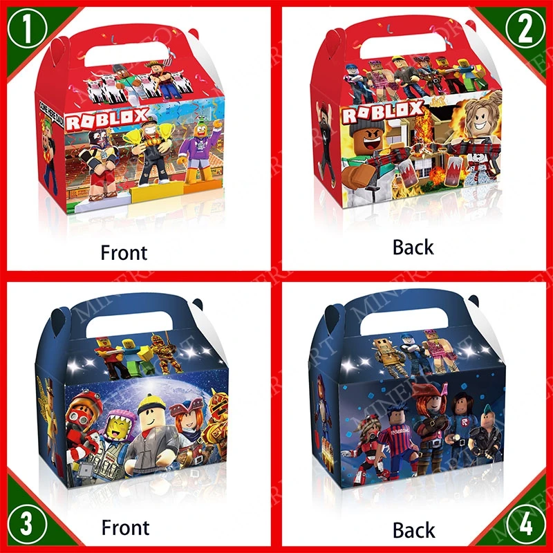 Roblox Boy Paper Box Combination Theme Game Peripheral Characters Thanks Candy Goodie Gift Bag Baby Shower for Birthday Party - imagen 5
